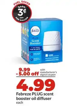 Hy-Vee Febreze PLUG scent booster oil diffuser offer