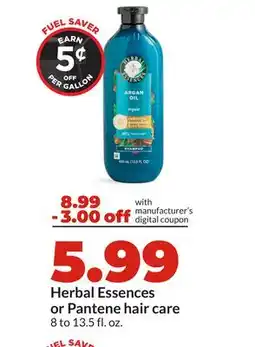 Hy-Vee Herbal Essences or Pantene hair care offer