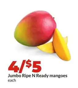 Hy-Vee Jumbo Ripe N Ready mangoes offer