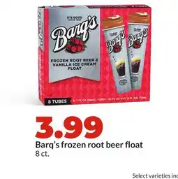Hy-Vee Barq's frozen root beer float offer