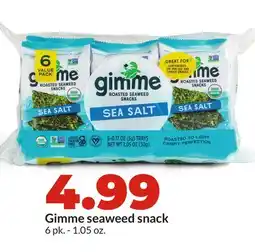 Hy-Vee Gimme seaweed snack offer