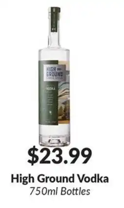 Woodman's High Ground Vodka offer