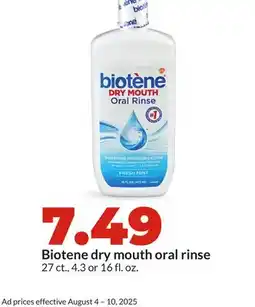 Hy-Vee Biotene dry mouth oral rinse offer