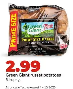 Hy-Vee Green Giant russet potatoes offer
