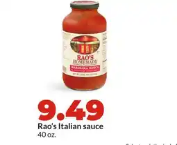 Hy-Vee Rao's Italian sauce offer