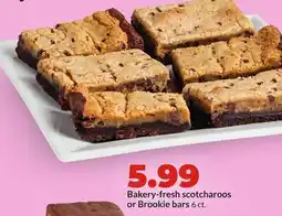 Hy-Vee Bakery-fresh scotcharoos or Brookie bars offer