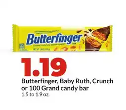 Hy-Vee Butterfinger, Baby Ruth, Crunch or 100 Grand candy bar offer