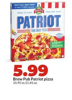 Hy-Vee Brew Pub Patriot pizza offer