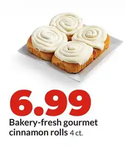 Hy-Vee Bakery-fresh gourmet cinnamon rolls offer