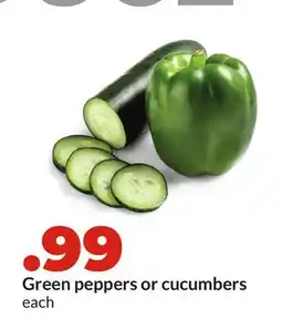 Hy-Vee Green peppers or cucumbers offer