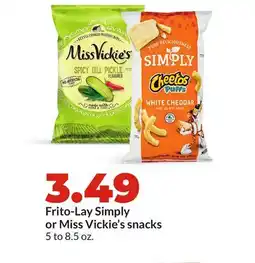 Hy-Vee Frito-Lay Simply or Miss Vickie's snacks offer