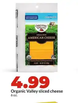 Hy-Vee Organic Valley sliced cheese offer
