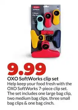 Hy-Vee OXO SoftWorks clip set offer