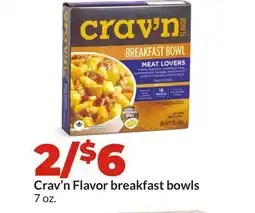 Hy-Vee Crav'n Flavor breakfast bowls offer