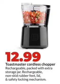 Hy-Vee Toastmaster cordless chopper offer