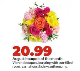 Hy-Vee August bouquet of the month offer
