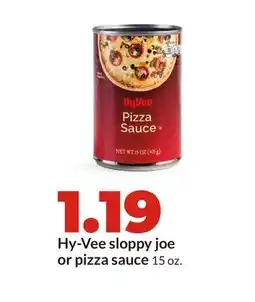 Hy-Vee Hy-Vee sloppy joe or pizza sauce offer