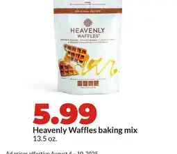 Hy-Vee Heavenly Waffles baking mix offer