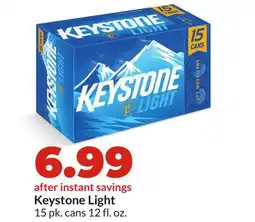 Hy-Vee Keystone Light offer