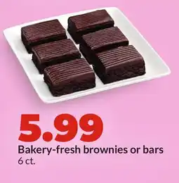 Hy-Vee Bakery-fresh brownies or bars offer