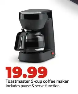 Hy-Vee Toastmaster 5-cup coffee maker offer