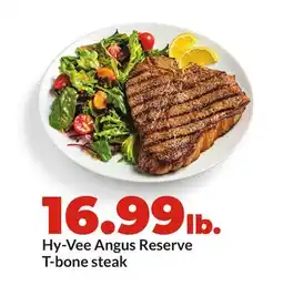 Hy-Vee Hy-Vee Angus Reserve T-bone steak offer