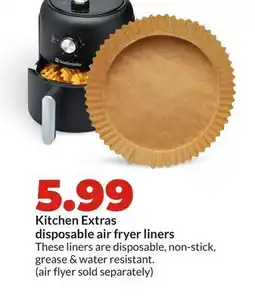 Hy-Vee Kitchen Extras disposable air fryer liners offer