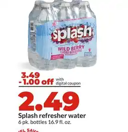 Hy-Vee Splash refresher water offer