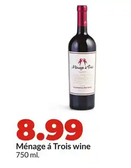 Hy-Vee Ménage á Trois wine offer