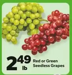 Save a Lot Red or Green Seedless Grapes offer