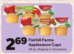 Save a Lot Fairhill Farms Applesauce Cups offer