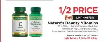 ShopRite Nature's Bounty Vitamins offer