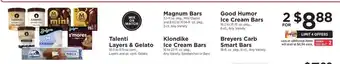 ShopRite Magnum Bars, Good Humor Ice Cream Bars, Klondike Ice Cream Bars, Breyers Carb Smart Bars offer
