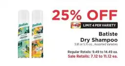 ShopRite Batiste Dry Shampoo offer