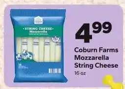Save a Lot Coburn Farms Mozzarella String Cheese offer