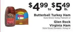 ShopRite Butterball Turkey Ham or Glen Rock Virginia Ham offer