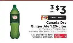 ShopRite Canada Dry Ginger Ale 1.25-Liter offer