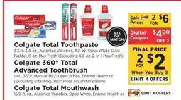 ShopRite Colgate Total Products offer