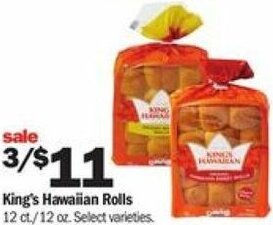 Meijer King's Hawaiian Rolls offer