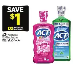 Dollar General ACT Mouthwash offer