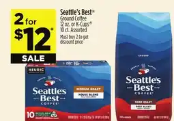 Dollar General Seattle's Best Ground Coffee or K-Cups offer