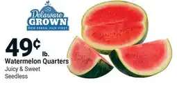 Watermelon quarters juicy & sweet seedless