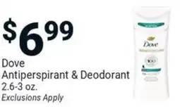 Dove antiperspirant & deodorant