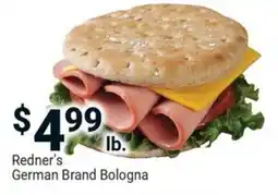 Redner's Warehouse Redner's german brand bologna offer