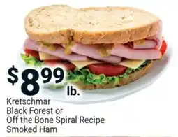Kretschmar black forest or off the bone spiral recipe smoked ham
