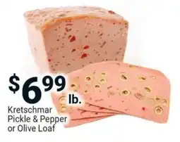 Kretschmar pickle & pepper or olive loaf