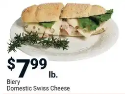 Biery domestic swiss cheese