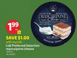 Lidl Lidl Preferred Selection mascarpone cheese offer