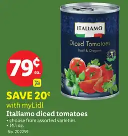Lidl Italiamo diced tomatoes offer