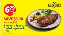 Lidl Butcher's Specialty fresh ribeye steak offer